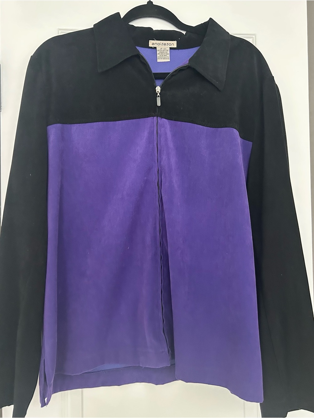 Notations Two-Tone Jacket in Purple and Black